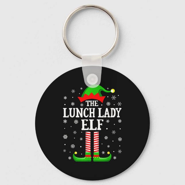 Chaveiro Lunch Lady Elf Funny Christmas Family Matching  (Frente)
