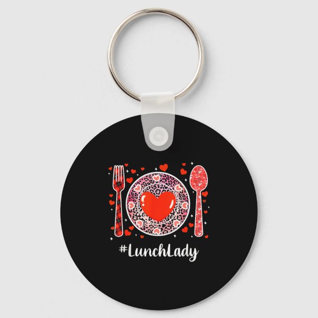 Chaveiro #lunchlady Lunch Lady Women Matching Happy Valenti (Frente)
