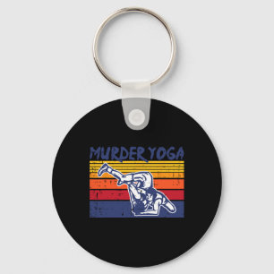 Chaveiro Luta Assassinato Yoga Lutador Retro Jiu Jitsu Mulh