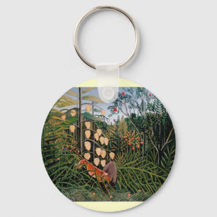 Chaveiro Luta de Rousseau entre Tiger e Bull (1909)