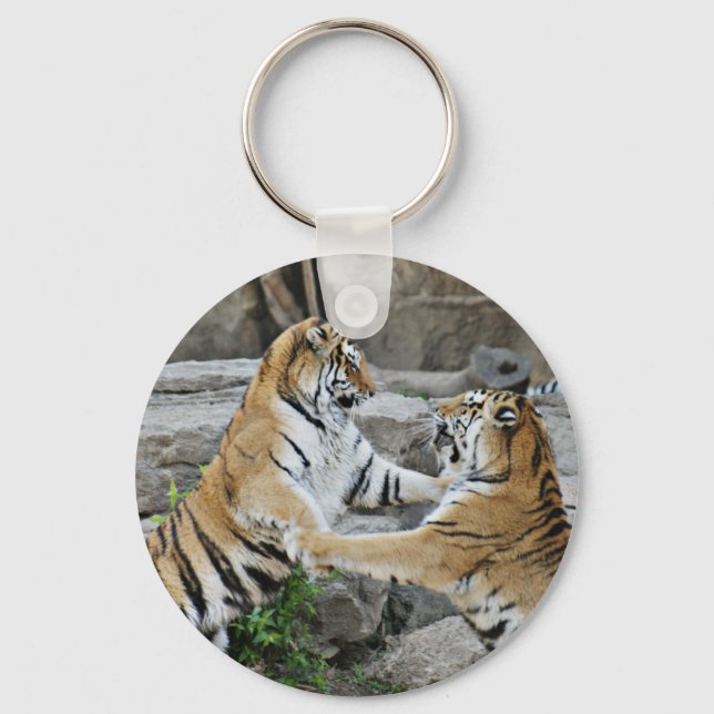 CHAVEIRO LUTA DE TIGER - FOTOGRAFIA DE AÇÃO (Frente)