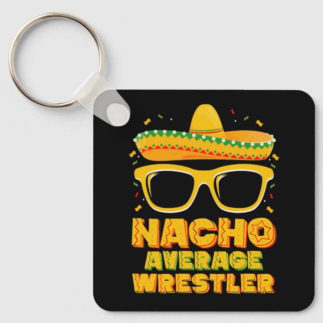 Chaveiro Lutador de Wrestling Nacho Médio Cinco de Mayo (Frente)