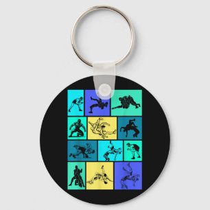 Chaveiro Lutador de Wrestling Vintage Lutador MMA Artes Mar