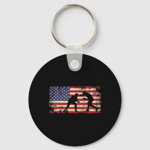 Chaveiro Lutador Luta Bandeira Americana Presente 4 De Julh