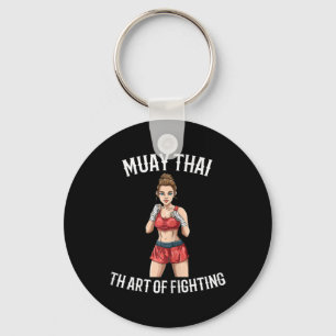 Chaveiro Lutadora Feminina de Muay Thai - Boxe Tailandês Mm