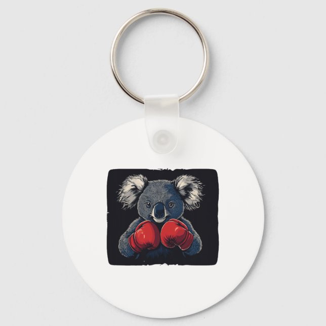 Chaveiro Lutar À Noite Com O Urso Koala Em Luvas (Frente)