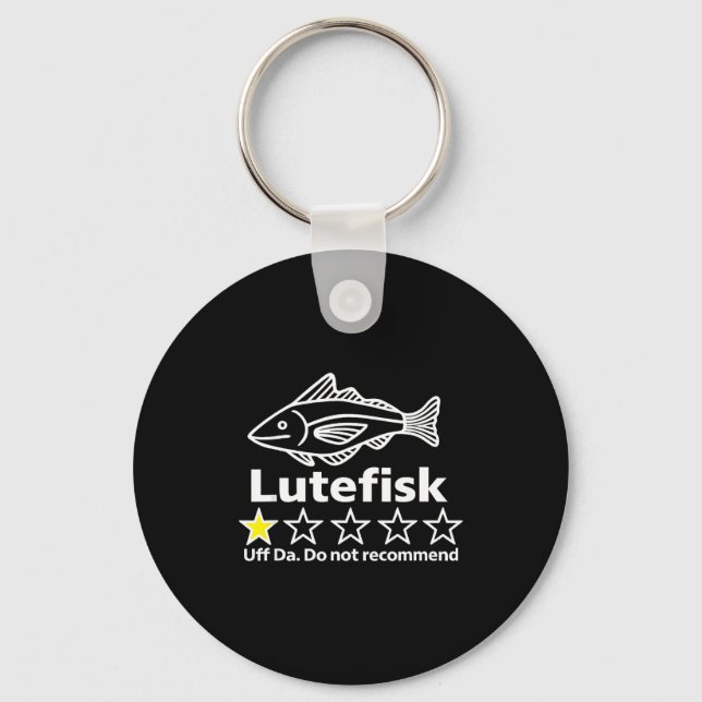 Chaveiro Lutefisk Highly Recommend Funny For Men Women  (Frente)