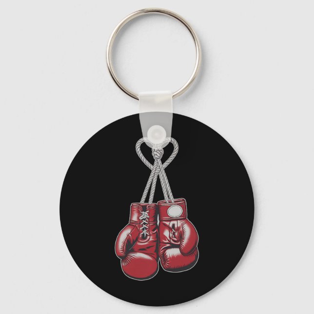 Chaveiro Luvas de Boxing Cardíaco Combatentes de Dia de os  (Frente)