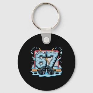 Chaveiro Luvas de Rink de Gelo Drip Hockey 67 Meme Six Seve