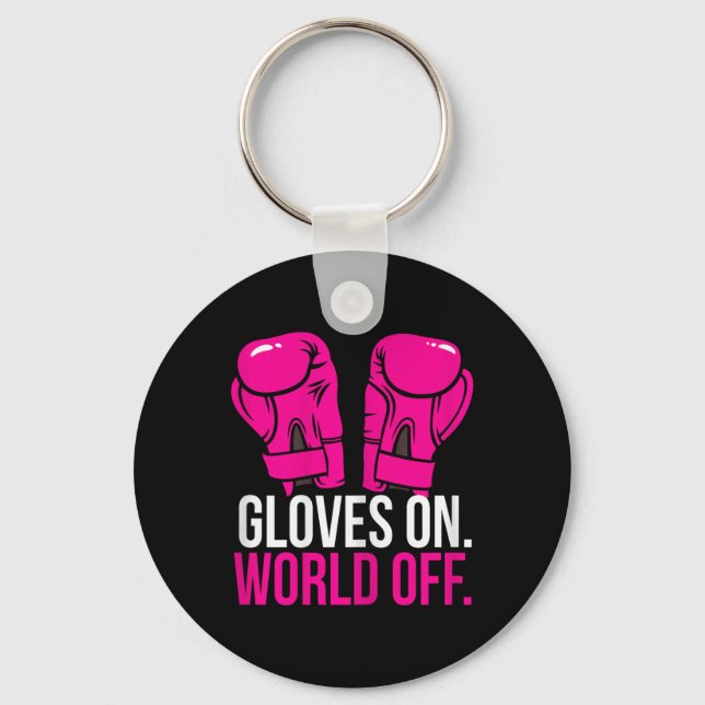 Chaveiro Luvas de Treinamento de Kickboxing para Garotas Ki (Frente)