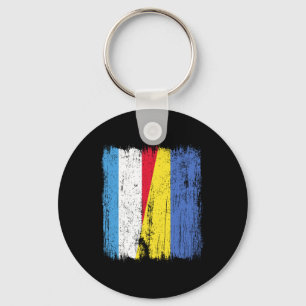 Chaveiro Luxemburgo Ucrânia Meia Bandeira Luxemburguês Ucra