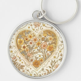 Chaveiro Luxury, , Beigi Gold ,Love Heart , Valentine's Day