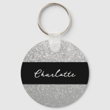 Luxury Sparkle Silver Glitter Name