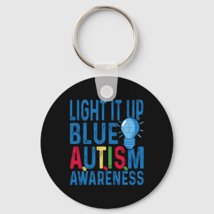 Chaveiro Luz Azul Autismo Sensibilização Homens Mulheres Cr