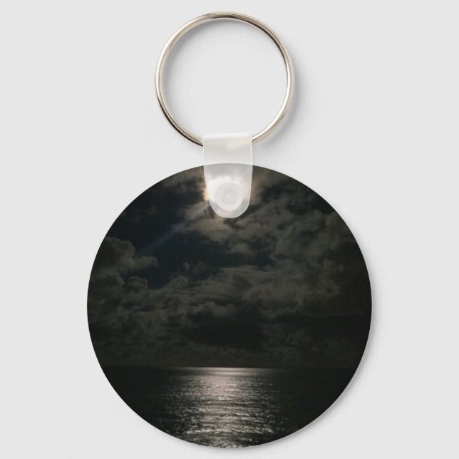 Chaveiro Luz Da Lua Que Se Reflete No Oceano (Frente)