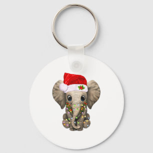 Chaveiro Luz de Natal de Elefante Fofo Presente Divertido p