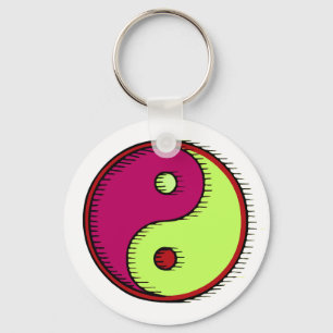 Chaveiro Luz Verde Amarelo Yin Yang