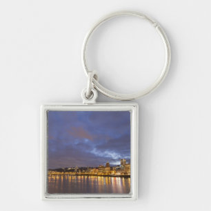 Chaveiro Luzes da cidade refletidas no rio Willamette