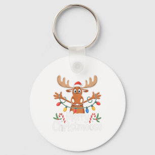Chaveiro Luzes de árvore de Natal Alegre Christmoose Chapéu