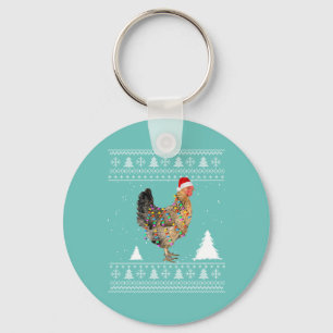 Chaveiro Luzes de frango com pijama de Natal do Papai Noel