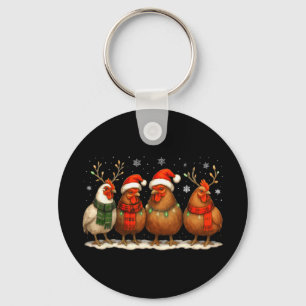 Chaveiro Luzes de Natal de Frango Engraçado Animal de Fazen