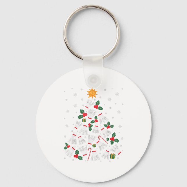 Chaveiro Luzes de Natal de Tênis de Mesa Árvore de Natal En (Frente)