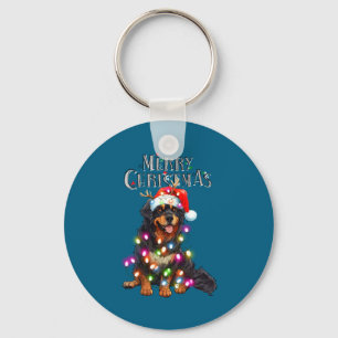 Chaveiro Luzes de Natal do Cão da Montanha de Berna Fofo Xm