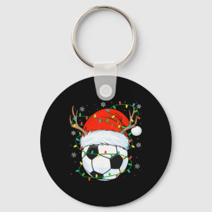 Chaveiro Luzes de Natal do Futebol de Papai Noel Pla