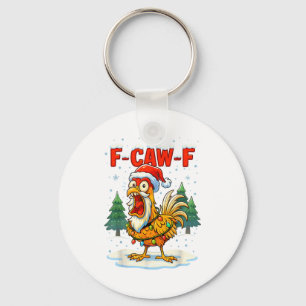 Chaveiro Luzes de Natal engraçadas de galinha F-caw-f do Pa