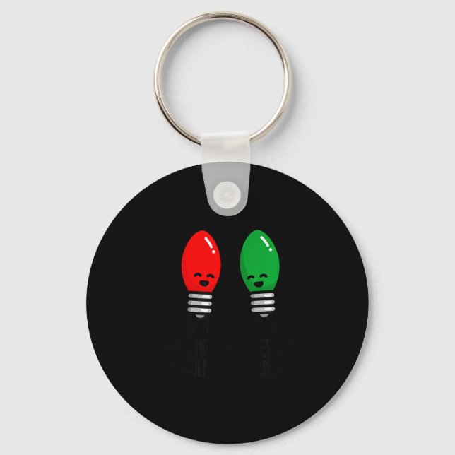 Chaveiro Luzes de Natal Engraçadas Trocadilho Trabalhando D (Frente)