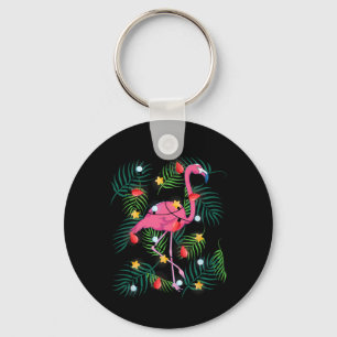Chaveiro Luzes de Natal Flamingo Havaí Divertido Tropical N