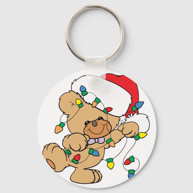 Chaveiro Luzes de Natal Urso de Teddy (Frente)