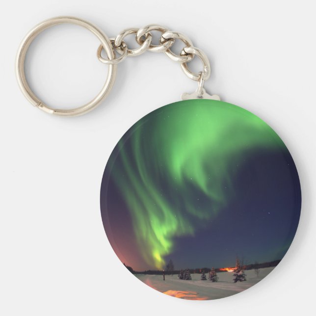 Chaveiro Luzes do norte no Lago Urso (Frente)