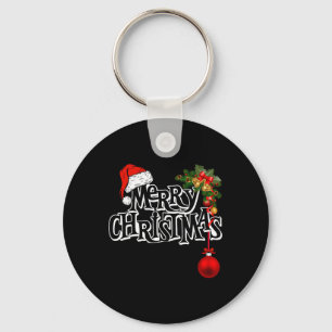 Chaveiro Luzes Feliz Natal Chapéu do Papai Noel Natal Famíl