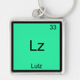 Chaveiro Lz - Lulz Camiseta de Elemento de Química de Meme