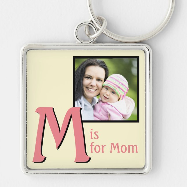 Chaveiro M para a mãe (Frente)