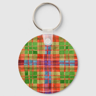 Chaveiro MAC RAE TARTAN Pulseira de Metal Redonda com Chave