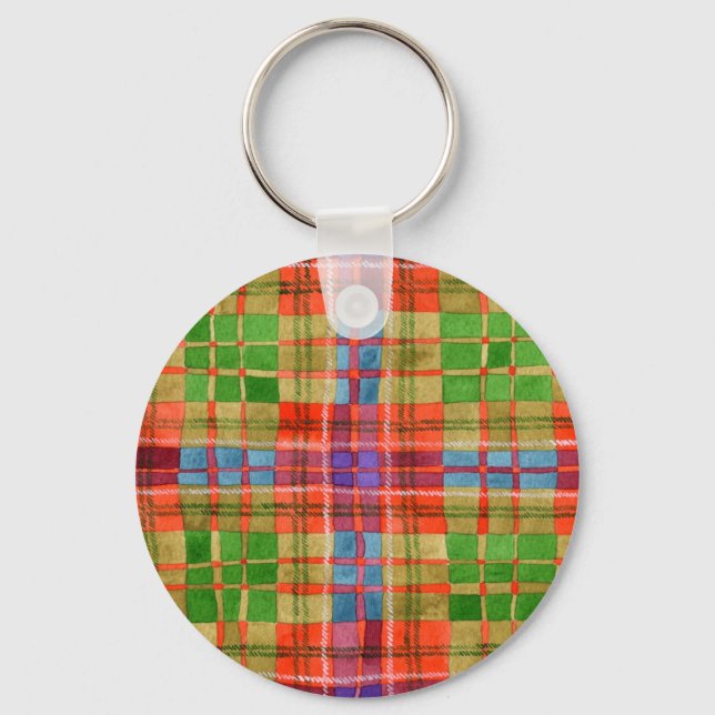 Chaveiro MAC RAE TARTAN Pulseira de Metal Redonda com Chave (Frente)