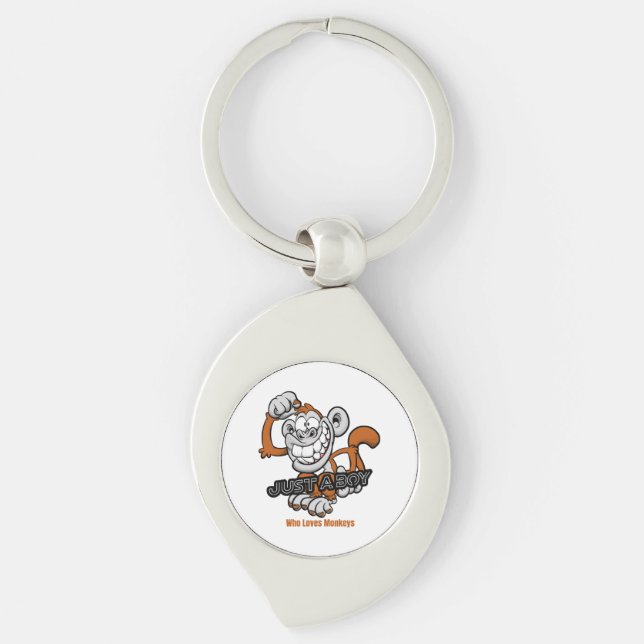 Chaveiro macaco apenas um menino  (Frente)