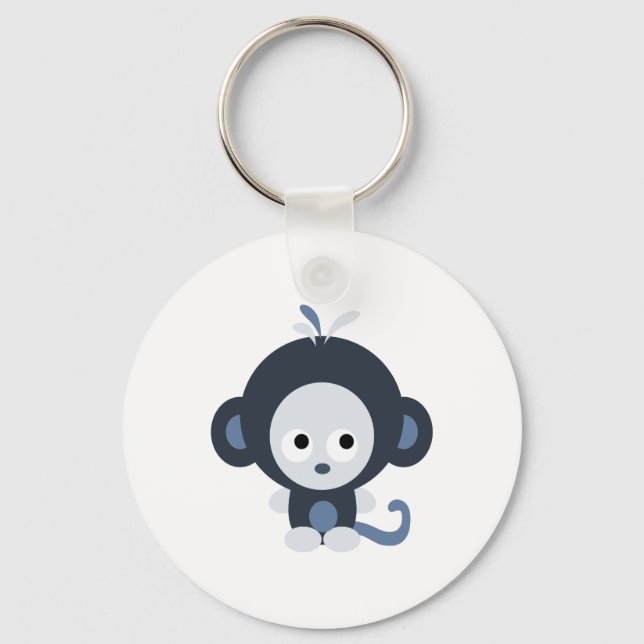 Chaveiro Macaco Azul-Bebê Cinto (Frente)