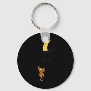 Chaveiro Macaco Bebê Fofo Escalando Para Bynana No Bolso Di