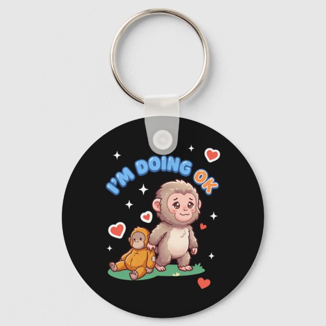 Chaveiro Macaco Bebê Japonês Meme Animal Internet Estou Faz (Frente)