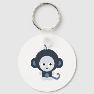 Chaveiro Macaco bonito dos azuis bebés