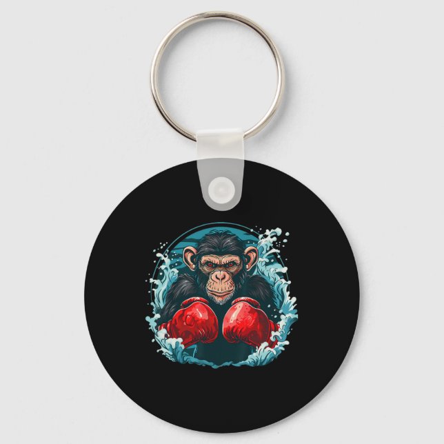 Chaveiro Macaco-Boxer Com Luvas-Boxim Engraçadas (Frente)