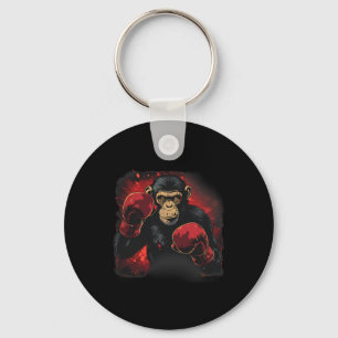 Chaveiro Macaco de Boxe com Luvas de Boxe Kickboxing Engraç