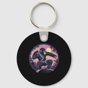 Chaveiro Macaco de Karatê Natureza Lua Mma Kickboxing Amant
