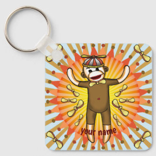 Chaveiro Macaco de Meia Beanie 