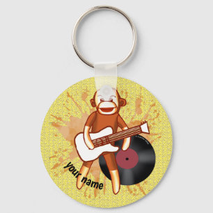 Chaveiro Macaco de Meia de Rock and Roll