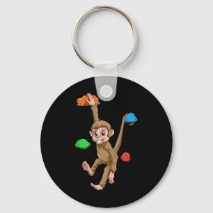 Chaveiro Macaco engraçado de escalada e bouldering