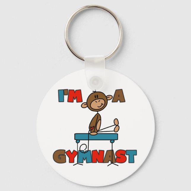 Chaveiro Macaco Eu sou um Ginasta (Frente)